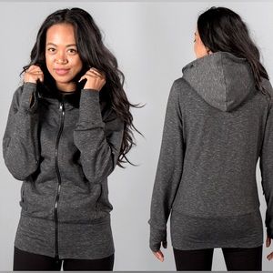 Betabrand Dark Gray Knockout Travel Hoodie